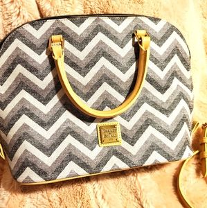 DOONEY AND BOURKE CHEVRON DOME SATCHEL